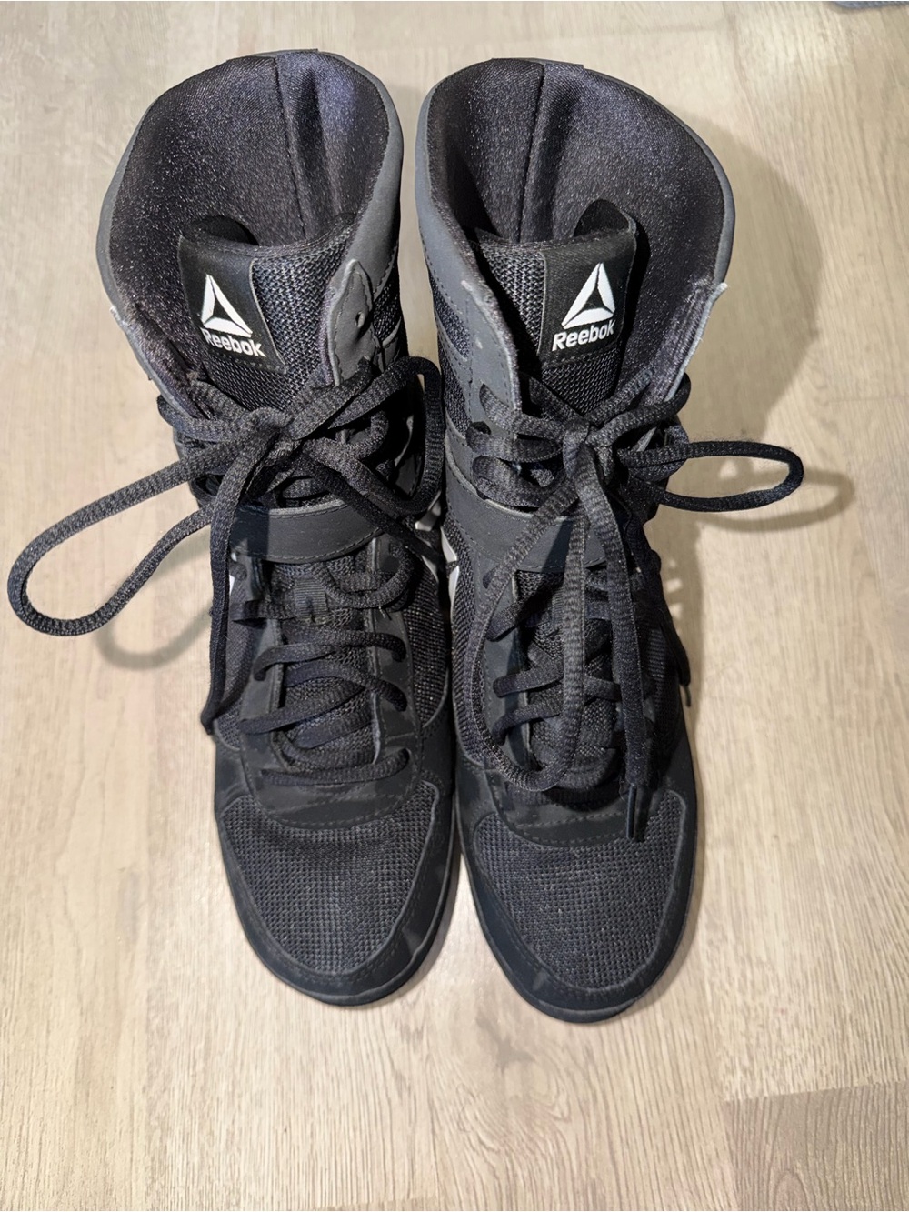 Reebok Black and Gray High-Top Athletic boxing